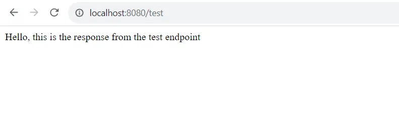 Test node js express endpoint
