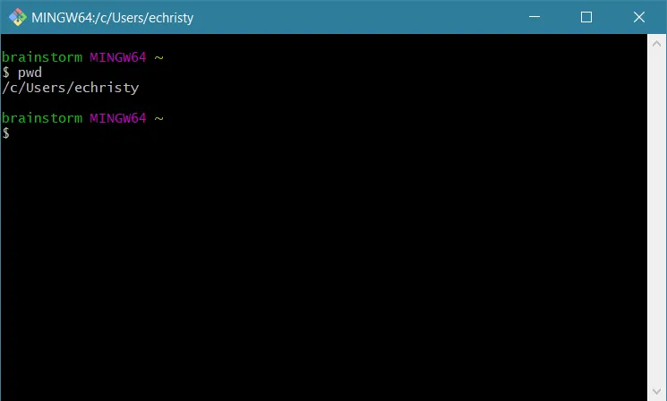 how to change directory in git bash