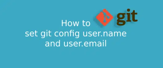 git config set username and email
