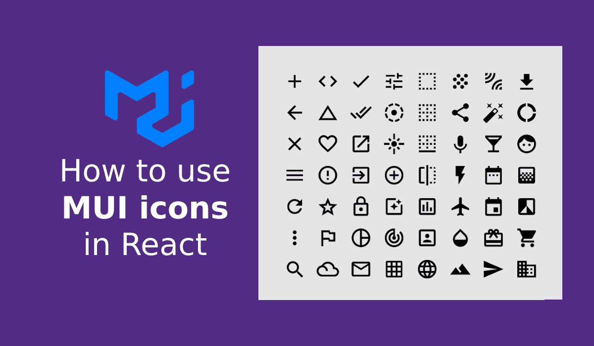 How to use MUI icons (Material UI) in React